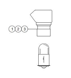 WHELEN® 02-0350281-00 Model A354IWBK Black Post White Post Light Head Assembly Instrument