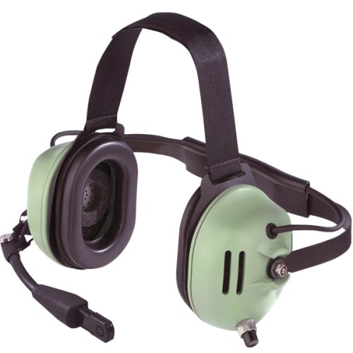 David Clark 40583G-02 Model H3441 Behind-the-Head Slotted Dome 6' Coil Cord 1/4" Stereo Plug 2-Way Passive Radio Headset
