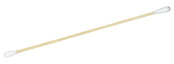 Chemtronics® Cottontip™ CT200 White 100% Pure Pharmaceutical Grade Cotton 6" Wood Handle Swab - Pack of 100