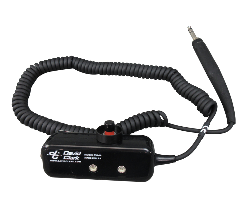 David Clark 04016G-14 Model C35-08 Black 8' Coil Cord H3530/H3531 Headset Belt Station