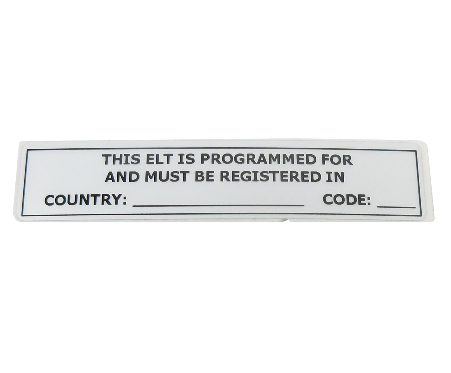 ACR Artex™ 591-0429-01 Country & Country Code ELT Label
