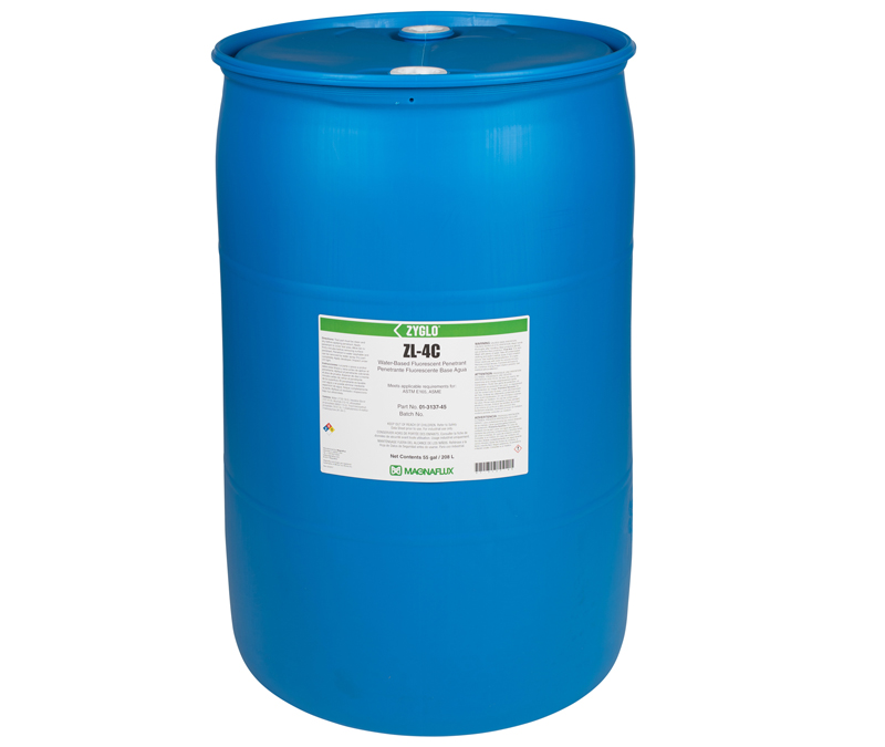 MAGNAFLUX® 01-3137-45 ZYGLO® ZL-4C Water-Based Fluorescent Penetrant - 55 Gallon Drum