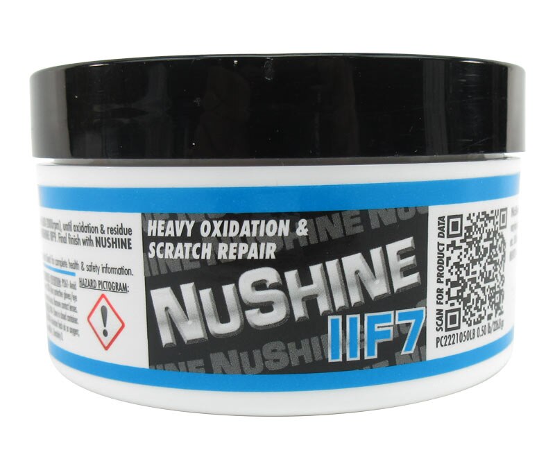 Nuvite® Nushine II® Grade F7 Light Corrosion, Blending Scratches & Pitting Metal Polishing Compound - 1/2 lb Jar