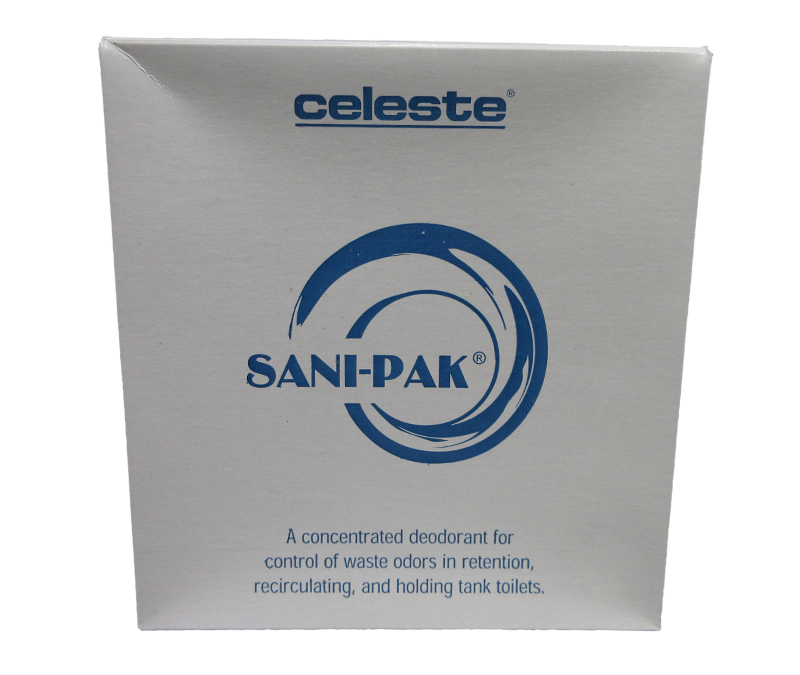 Celeste® SANI-PAK® SP-77006/A Blue 6 Gram Packet Powder Chemical Toilet Deodorant - Box of 100