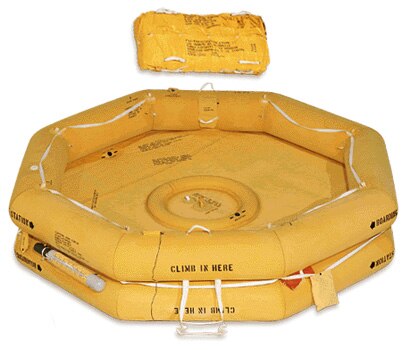 EAM Worldwide T12 Life Raft 12 Man - Twin Tube - JAA 121 - R0297A127