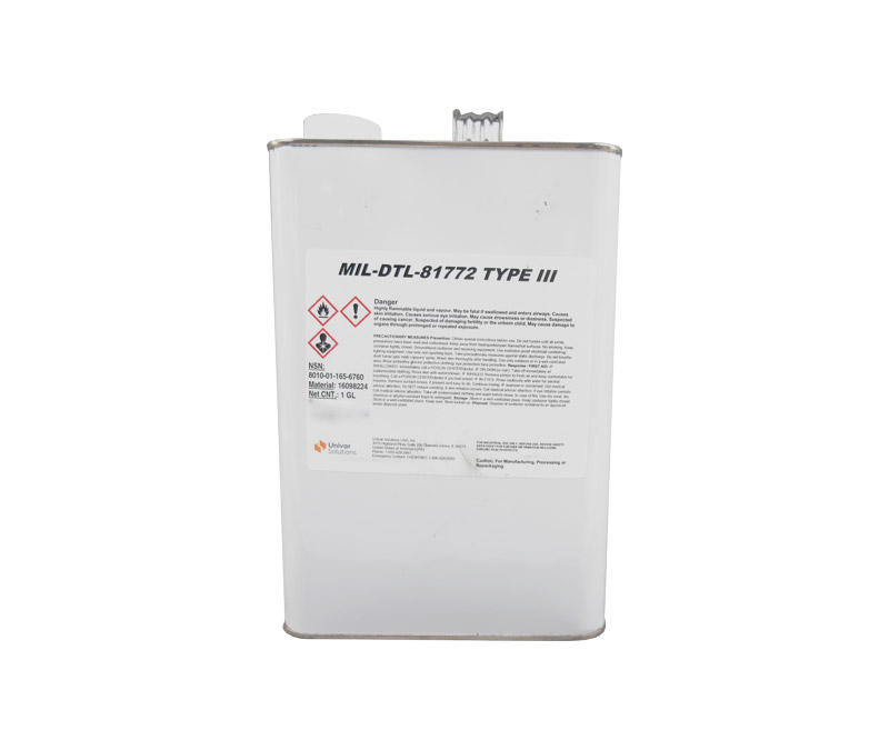 Military Specification MIL-T-81772B Amendment 1, Type III Clear Thinner, Paint Products - Gallon Can