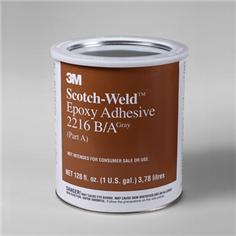 3M™ 021200-20358 Scotch-Weld™ 2216 B/A Gray Epoxy Adhesive - 3.78 Liter (Gallon) Kit