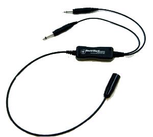 David Clark 40880G-01 Black Adapter Cable Converts Military Low Impedance (U-92/U) to Fixed Wing M642/5-1(PJ068) & M642/4-1(PJ055)