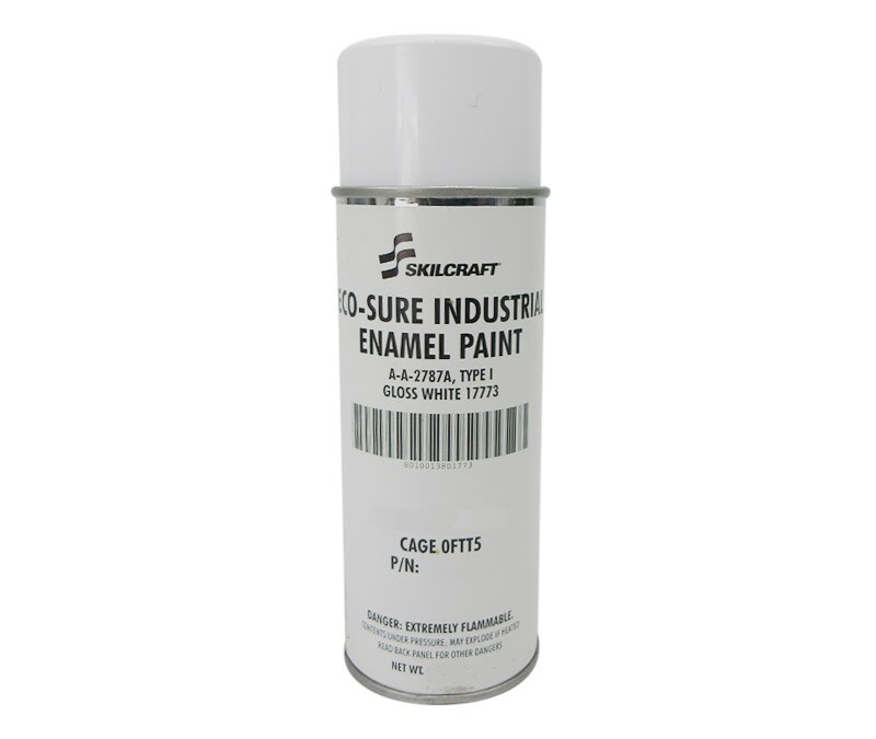 Skilcraft® 0674-171 ECO SURE® FS 17773 Gloss White A-A-2787A Type I Spec Industrial Enamel Paint - 11 oz Aerosol Can