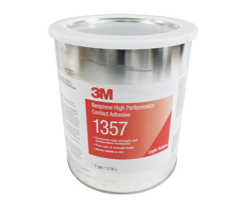 3M™ 021200-22586 Scotch-Weld™ 1357 Light Yellow Neoprene High Performance Contact Adhesive - 3.8 Liter (Gallon) Can
