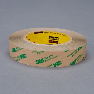 3M™ 021200-19338 Scotch® 468MP Clear 5 Mil Adhesive Transfer Tape - 2" x 60 Yard Roll