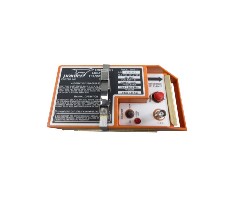 Pointer 3000-11A Model 3000 AF 121.5 MHz Emergency Locator Transmitter with Bracket & Switch Guard Kit