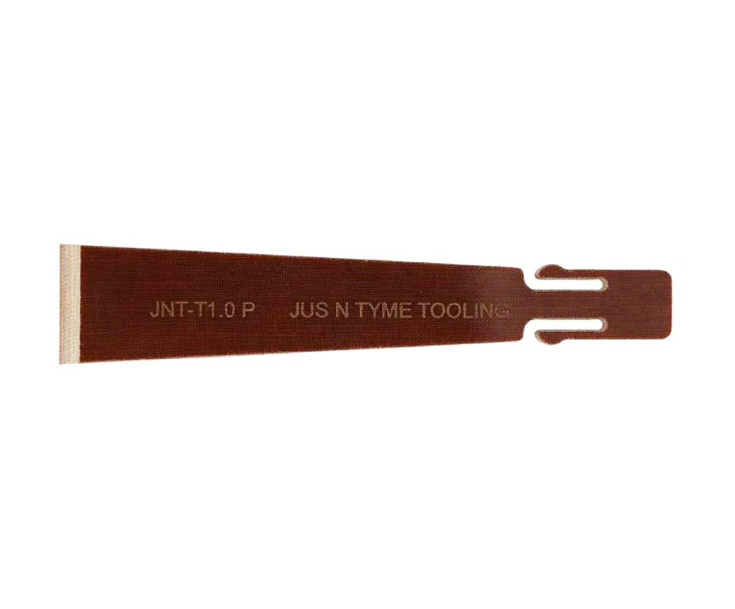 Jus N Tyme JNT-T1.0P Brown 5" Single Edge (1") Phenolic Sealant Scraper Tip
