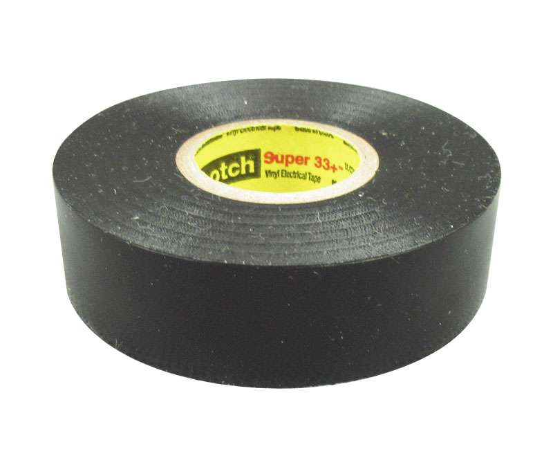 3M™ 054007-06133 Scotch® Super 33+™ Black 7 Mil Vinyl Electrical Tape - 3/4" x 52' Roll