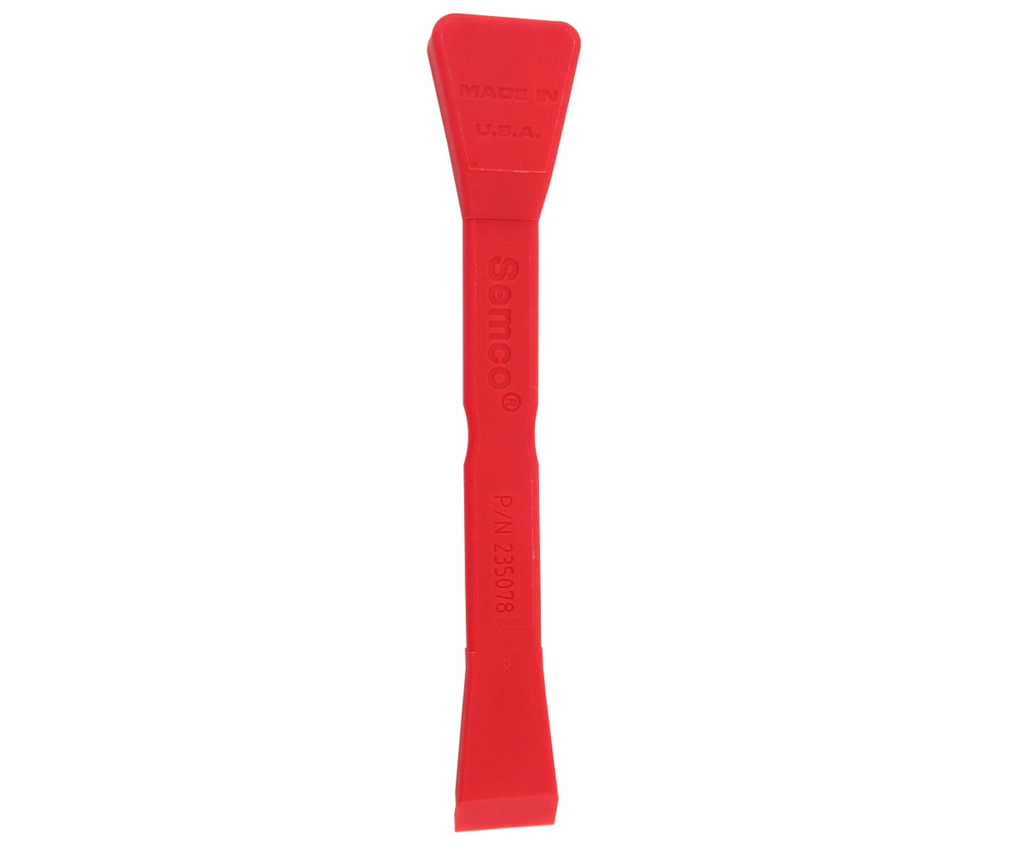 PPG® Semco® 235078 Ergonomic Red 6.7" Double Edge (1.20" & 0.90") Glass Filled Nylon Sealant Scraper