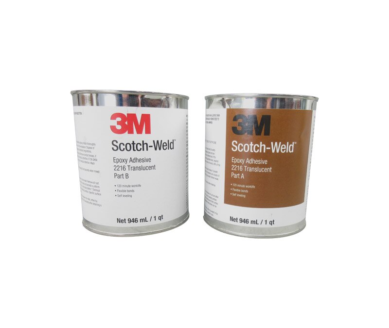 3M™ 021200-20854 Scotch-Weld™ 2216 B/A Translucent Epoxy Adhesive - 946 mL (Quart) Kit