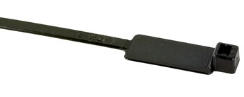 HellermannTyton IT50R0C2 ID Cable Tie - Black - 8" - 50lbs - 100/Pack