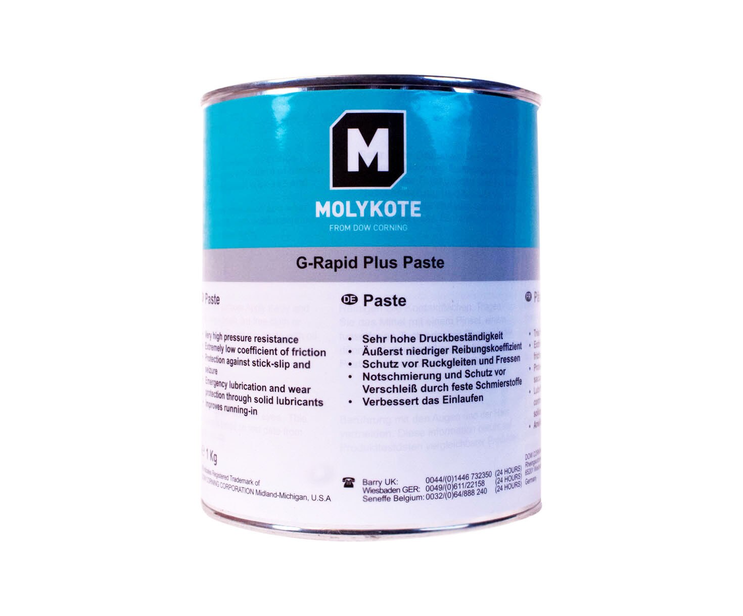 DUPONT™ MOLYKOTE® G-Rapid Plus Solid Lubricant Paste - 1 Kg Can