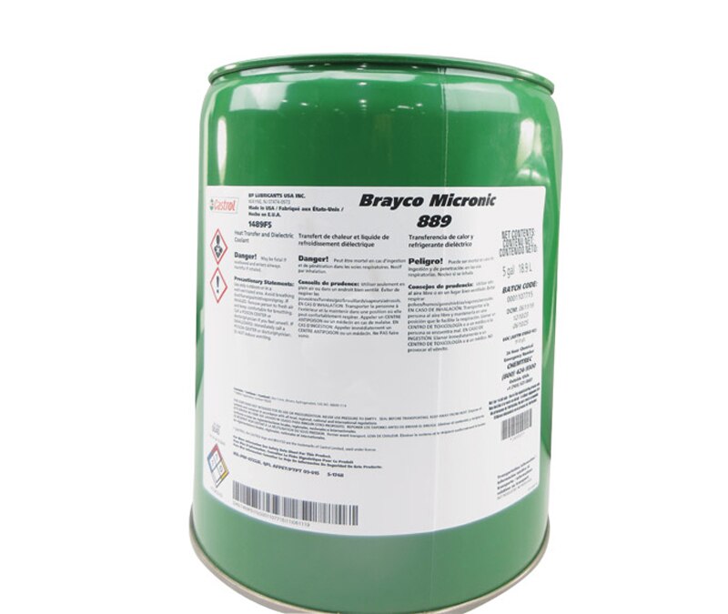 Castrol® Brayco™ Micronic 889 MIL-PRF-87252C Ammendment 1 Spec Hydrolytically Stable Dielectric Coolant Fluid - 5 Gallon Pail