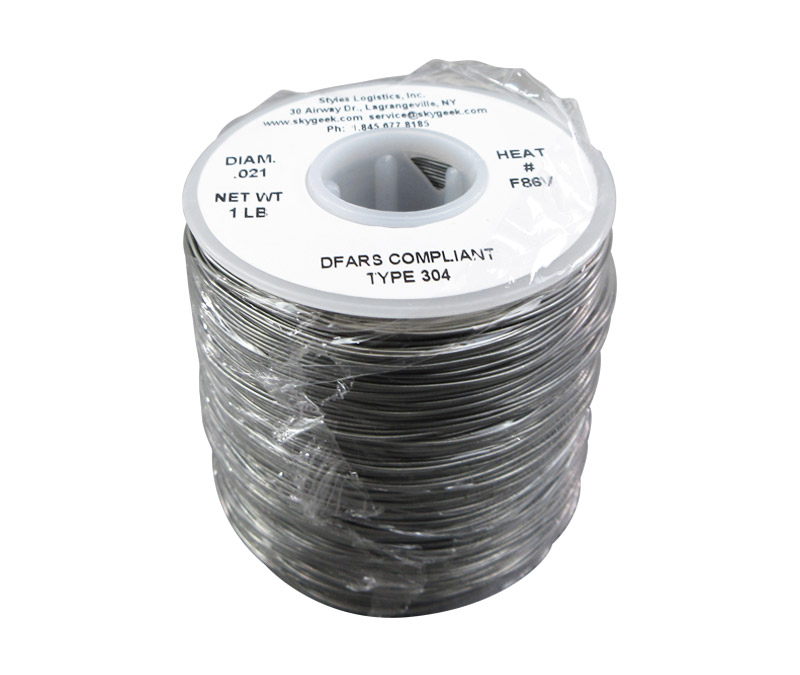 Military Standard MS20995C21 Stainless Steel 0.021" Diameter Safety Wire - 1 lb Roll