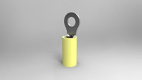 TE Connectivity 324075 Ring Tongue Terminal - AWG 26-22 - Insulation Max 2.08mm - Stud 10