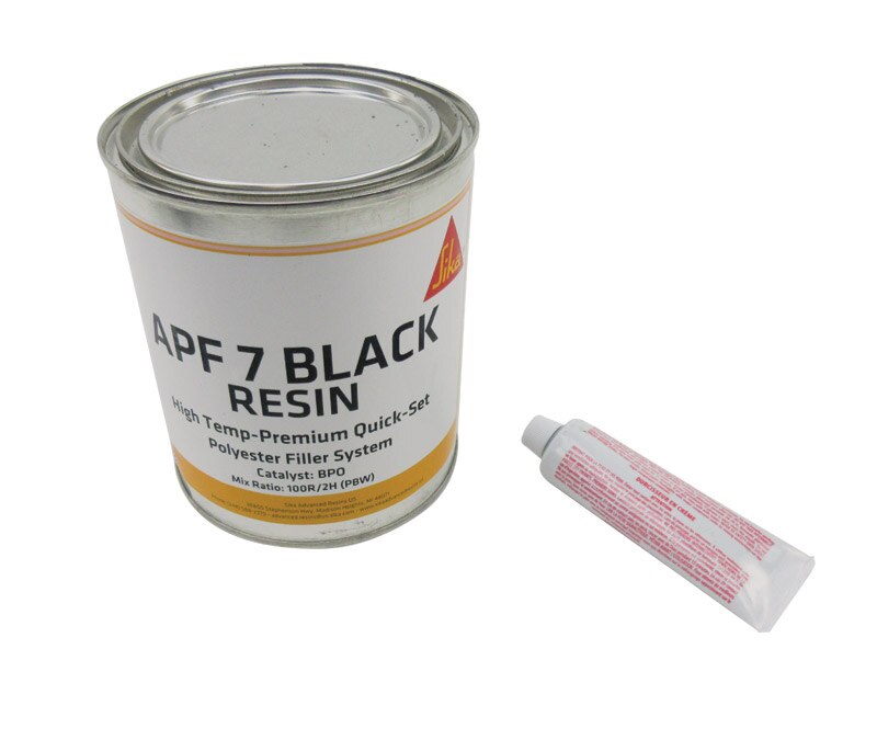 SikaBiresin® AP007 (Axson APF-7) Black High Heat-Resistant, Styrene-Free Polyester Fill Repair Paste - Quart Kit