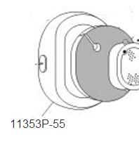 David Clark 11353P-55 Right Dome