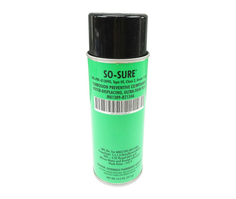 Skilcraft® 0964-000 SO-SURE® Brown MIL-PRF-81309 Type III, Class 2, Grade 134a Spec Corrosion Preventive Compound - 14.5 oz Aerosol Can