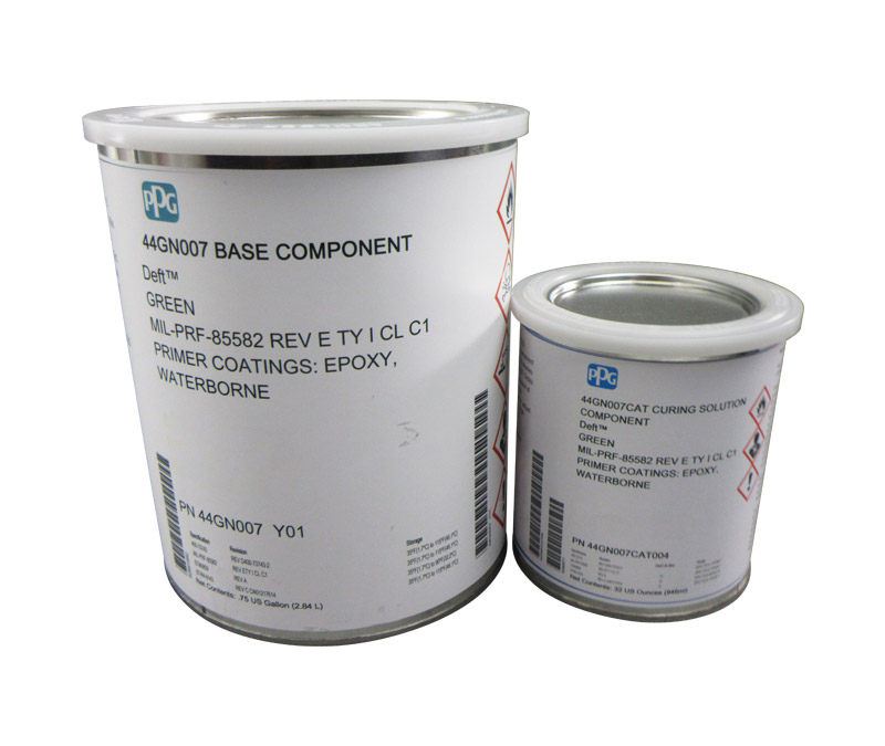 PPG® Deft® 44-GN-007 Green MIL-PRF-85582E Type I, Class C1 Water Reducible Low Density Epoxy Primer - Gallon Kit