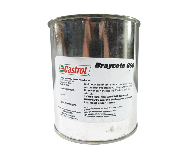 Castrol® Braycote™ 868 MIL-DTL-25681F Spec Molybdenum Disulfide & Silicon Oil Grease - 1 lb Can