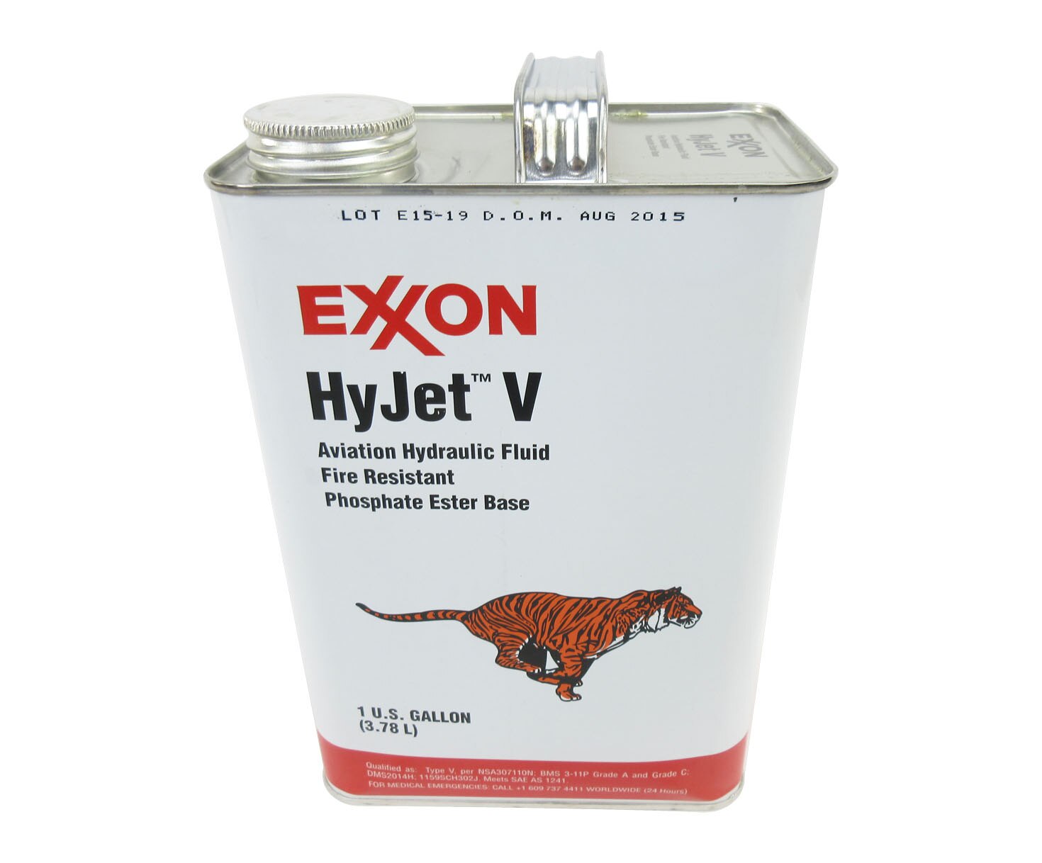 Exxon™ HyJet™ V BMS 3-11P Type V, Grade A/C Spec Fire-Resistant Aviation Hydraulic Fluid - Gallon Can