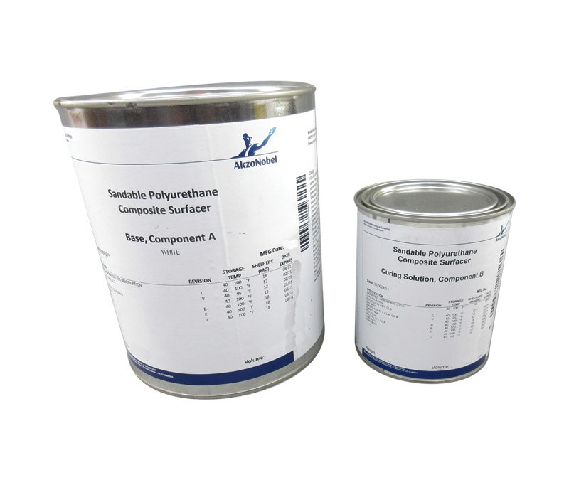 AkzoNobel 8W5/50C3 Off-White BAC 5837 (U) Spec Sandable Polyurethane Composite Surfacer - 1.25 Gallon Kit