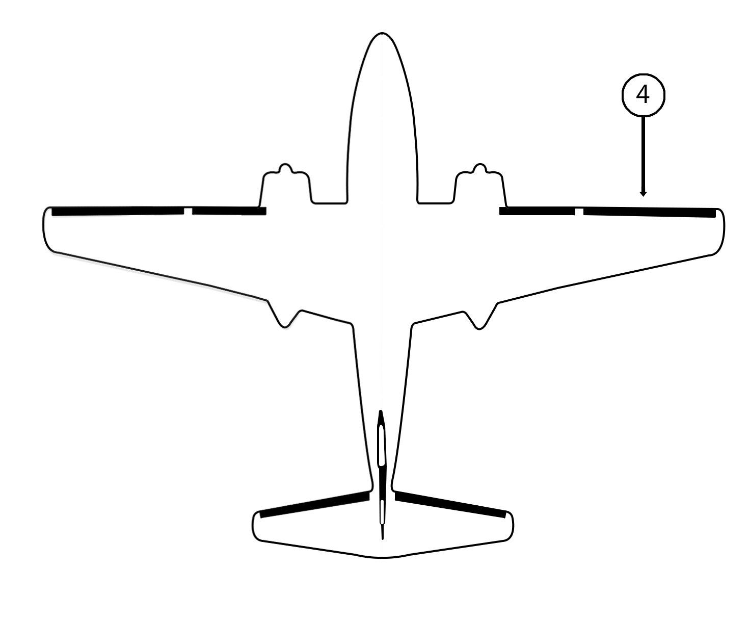 GOODRICH P25S7D5015-08 FASTboot® Gulfstream 690 & 695 RH Nacelle - Tip De-Ice Boot