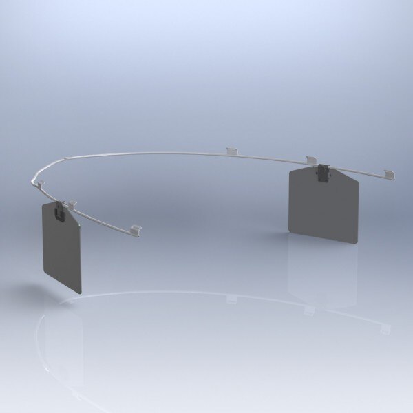 Rosen RF50/200-300-1 Dassault Falcon 50/200 Series Monorail FAA-STC'd Complete Sunvisor System Kit