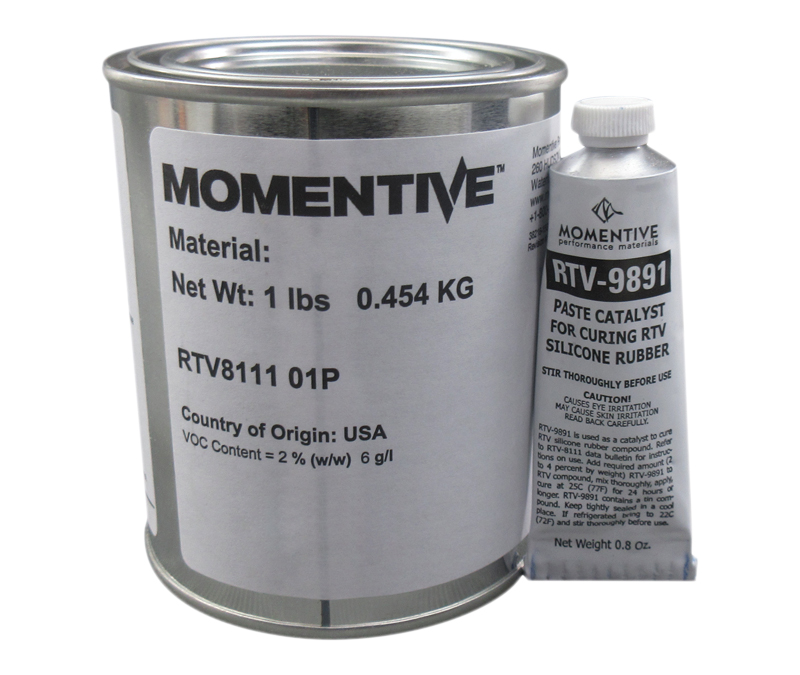 Momentive™ RTV8111 White Silicone Rubber Two Part Elastomer Compound - 1 lb Kit