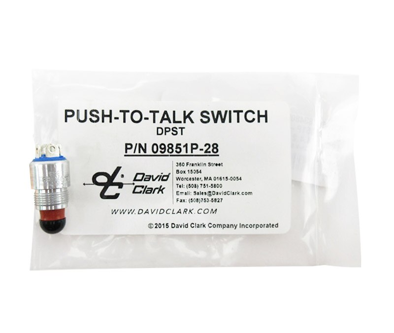 David Clark 09851P-28 Push-to-Talk DPST Switch