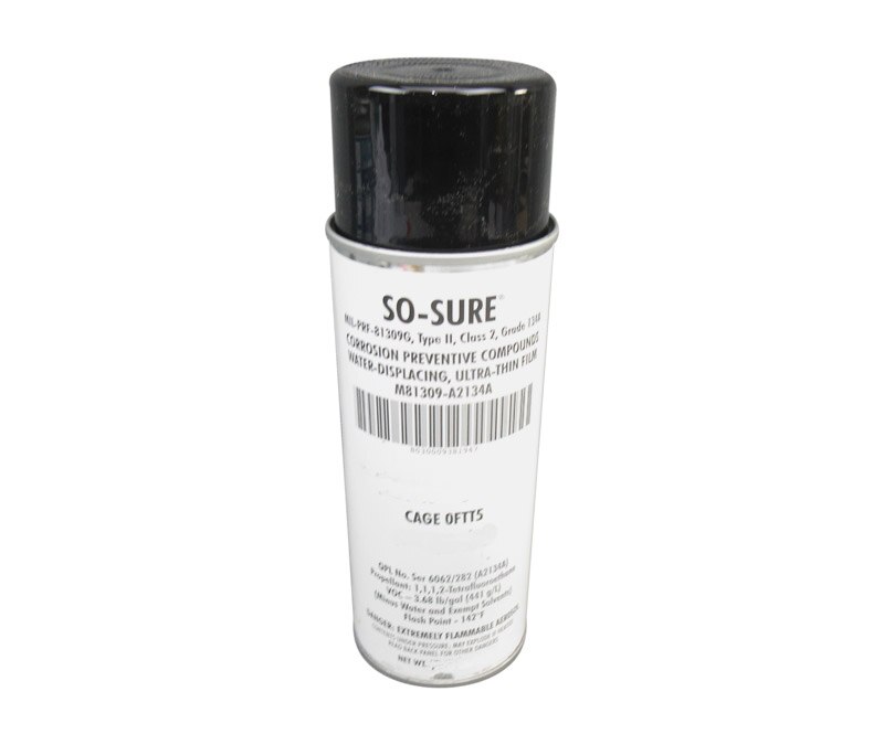 Military Specification MIL-PRF-81309 Type II, Class 2, Grade 134a Brown Corrosion Preventive Compound - 14.5 oz Aerosol Can