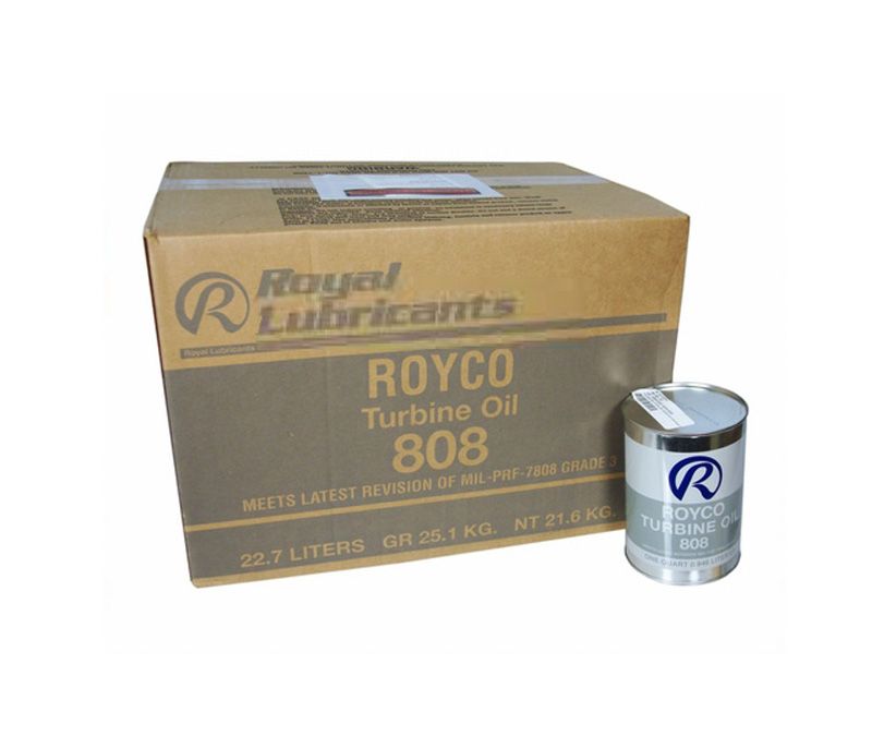 ROYCO® 808 MIL-PRF-7808L Spec Advanced Synthetic Turbine Engine Oil - 24 Quart/Case
