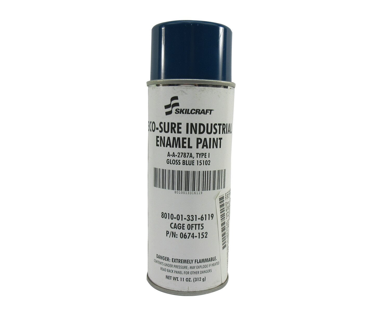 Skilcraft® 0674-152 ECO SURE® FS 15102 Gloss Blue A-A-2787A Type I Spec Industrial Enamel Paint - 11 oz Aerosol Can