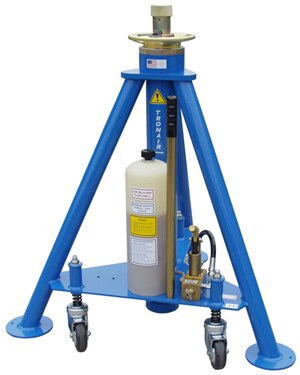 Tronair® 02-1240-0111 Blue Hydraulic 12-Ton Tripod Aircraft Jack (CE)