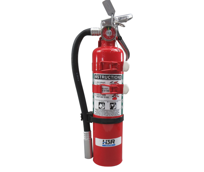 H3R Aviation Model C354TS Red 3.0 lb UL Rating 5B:C Halon 1211 Cockpit/Cabin Fire Extinguisher