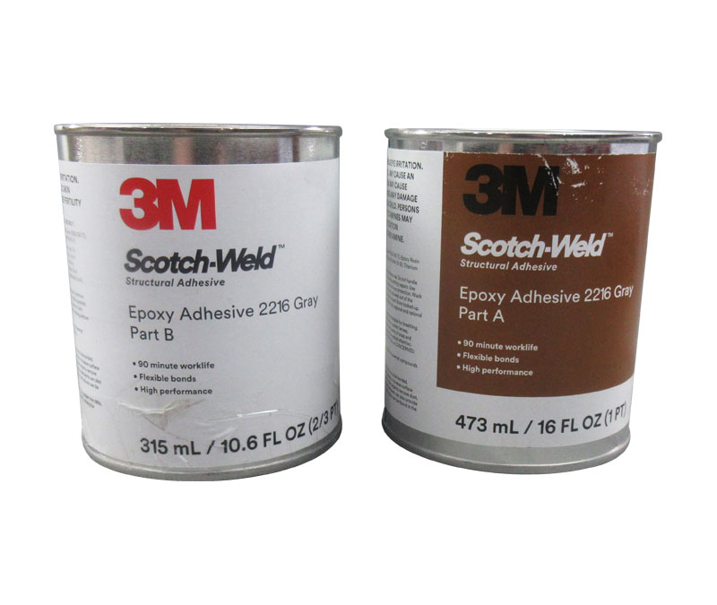 3M™ 021200-20354 Scotch-Weld™ 2216 B/A Gray Epoxy Adhesive - 473 mL (Pint) Kit