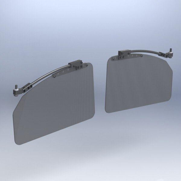 Rosen RMY-300-1 Mooney (1968 thru 1999) FAA-STC'd Complete Sunvisor System Kit