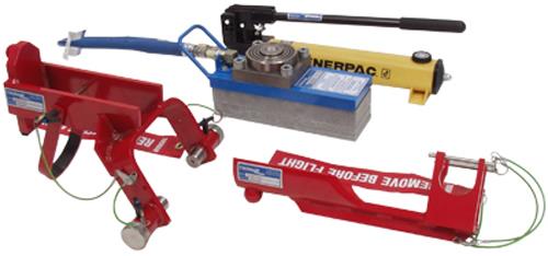 Tronair® 02-7833C0110 Blue 12-Ton Hydraulic Axle Jack with Main/Nose Gear Adapters (CE)