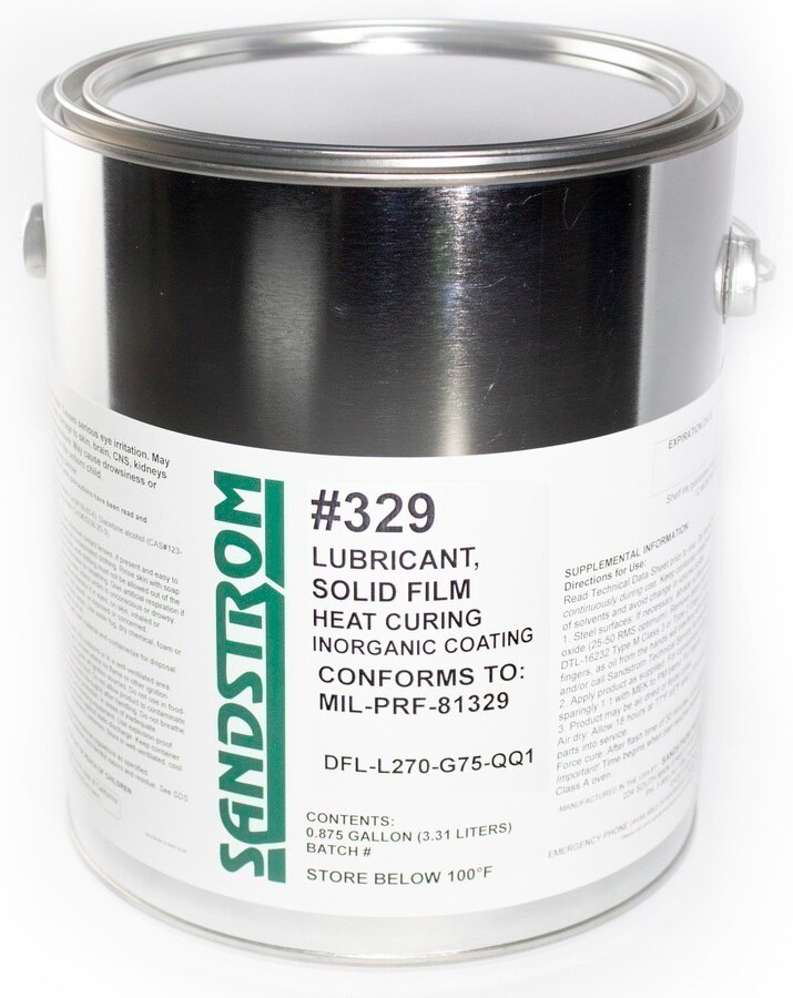 Sandstrom #329 Matte Gray MIL-PRF-81329 & PWA298E Spec Heat Cure Solid Film Lubricant - Gallon Can