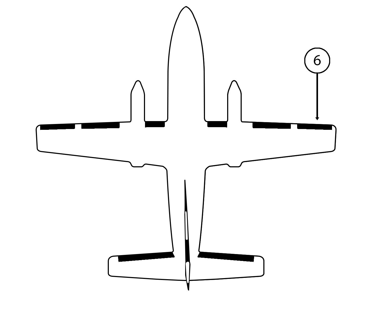 GOODRICH 29S5D5158-06 Embraer 110P1/P2 RH Outboard Wing De-Ice Boot