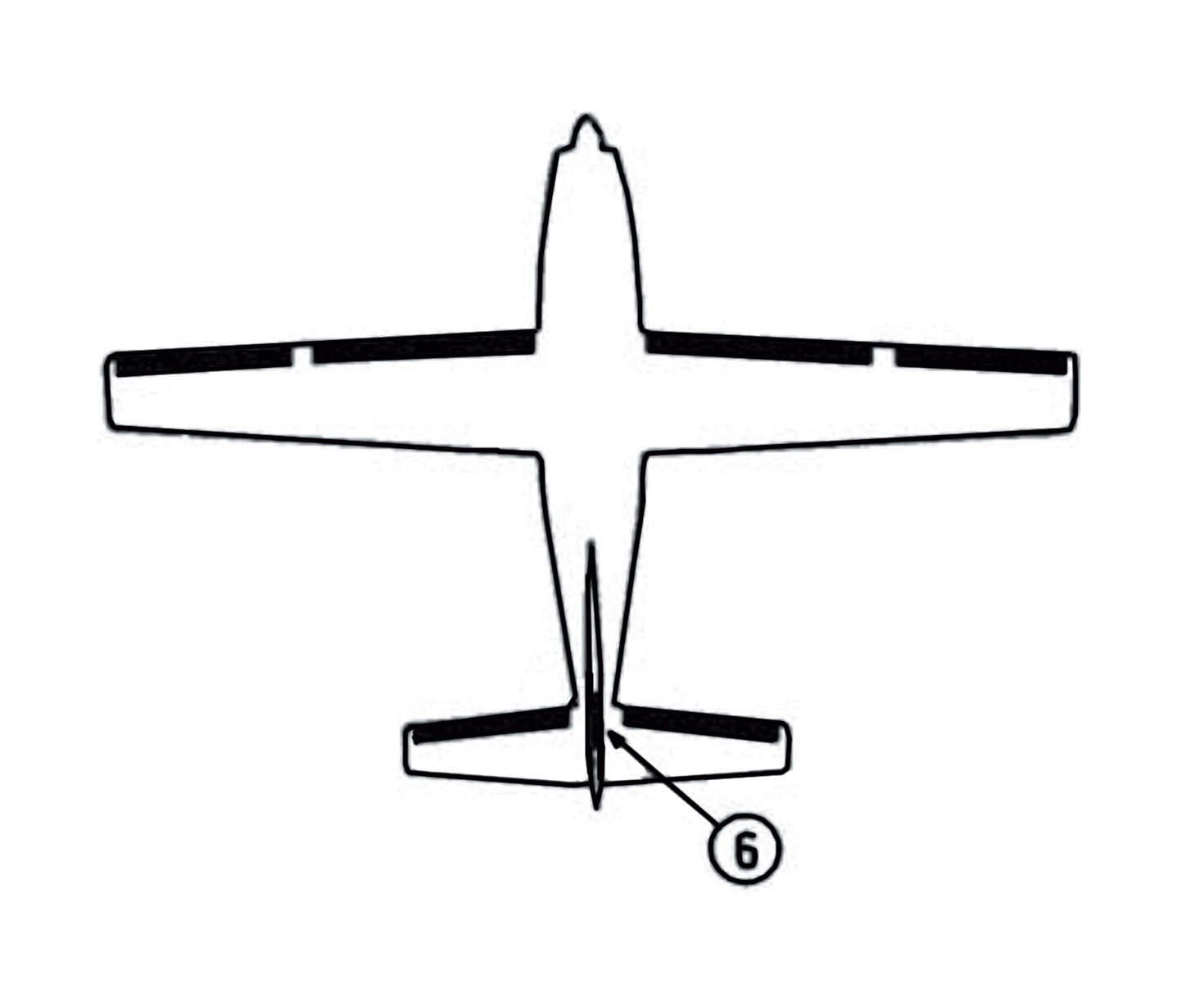 GOODRICH P29S7D5175-29 FASTboot® Cessna 208, 208A & 208B Vertical Fin De-Ice Boot