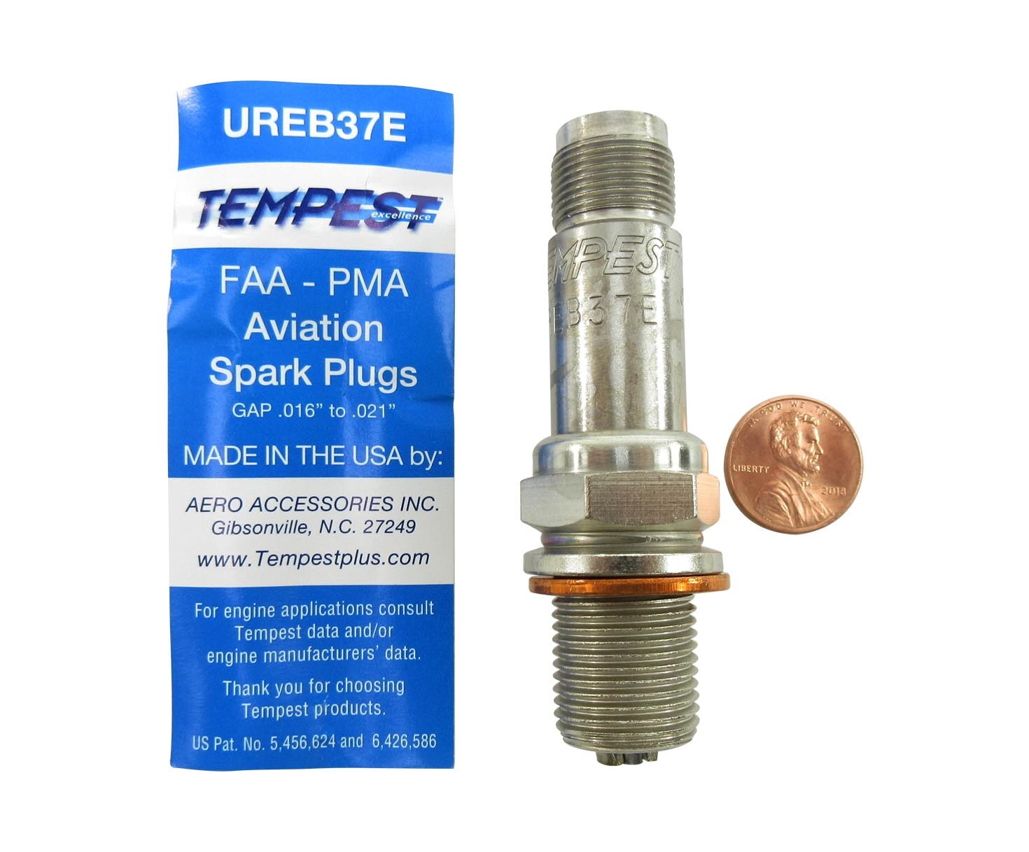 TEMPEST® UREB37E Massive Electrode Aircraft Engine Spark Plug