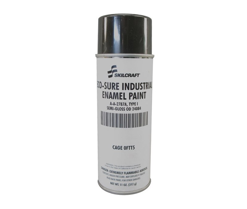 Skilcraft® 0674-244 SO SURE® FS 24084 Semi-Gloss Olive Drab A-A-2787A Type I Spec Industrial Enamel Paint - 11 oz Aerosol Can