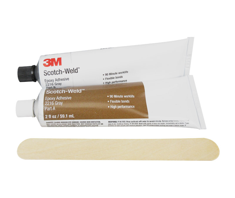 3M™ 021200-20351 Scotch-Weld™ 2216 B/A Gray Epoxy Adhesive - 59.1 mL (2 oz) Tube Kit